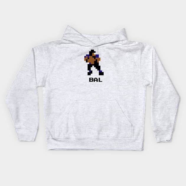 8-Bit Quarterback - Baltimore Kids Hoodie by The Pixel League